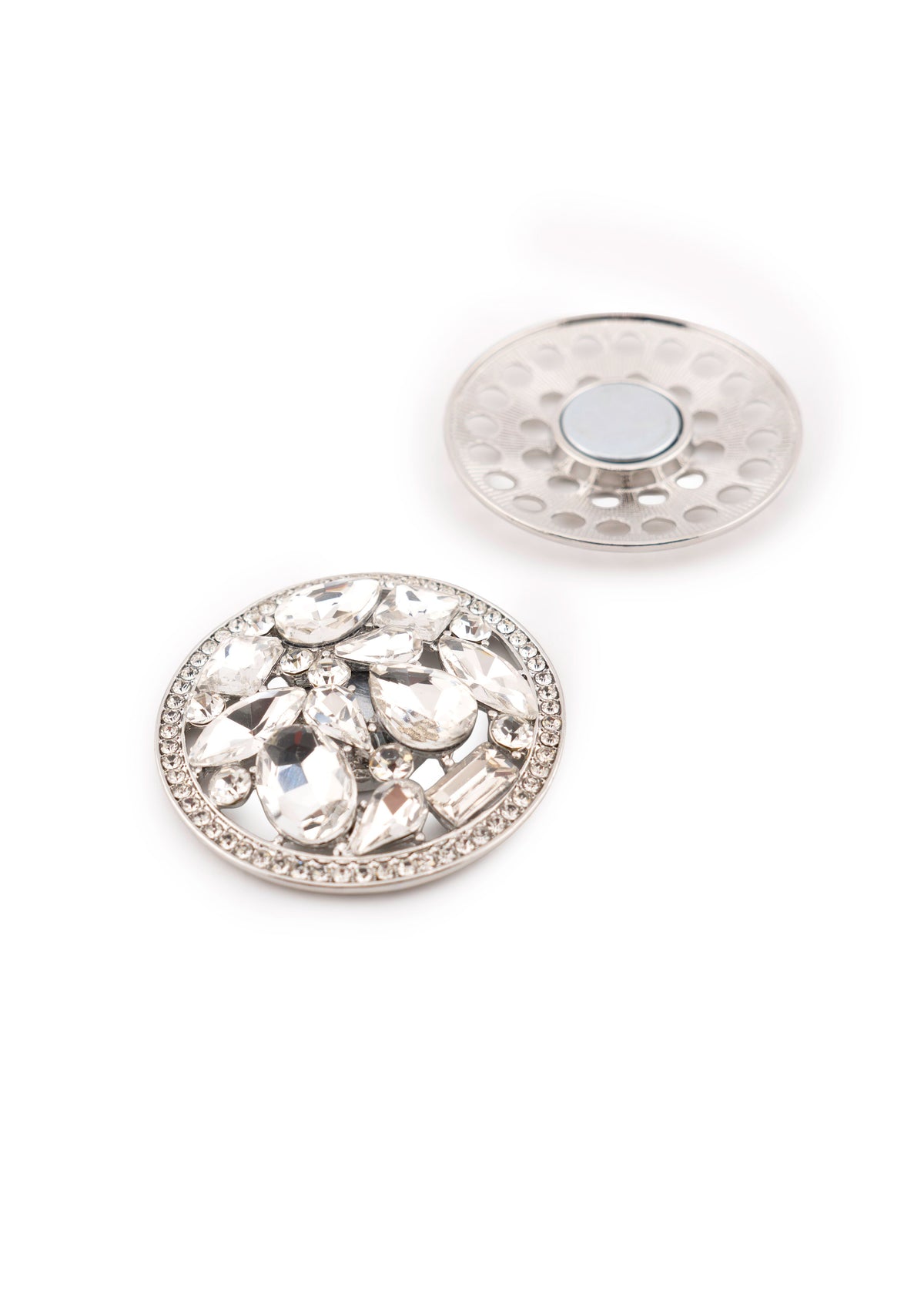Crystal Round Brooch