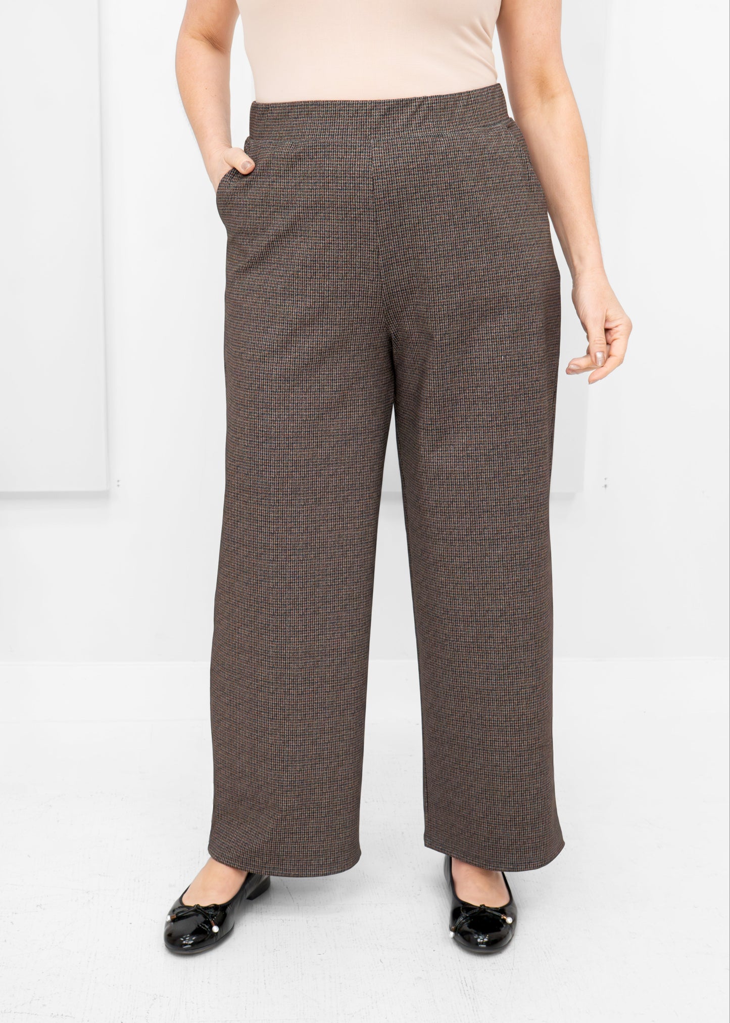 Shepherd's - Ponte Compass Pant Extended Houndstooth
