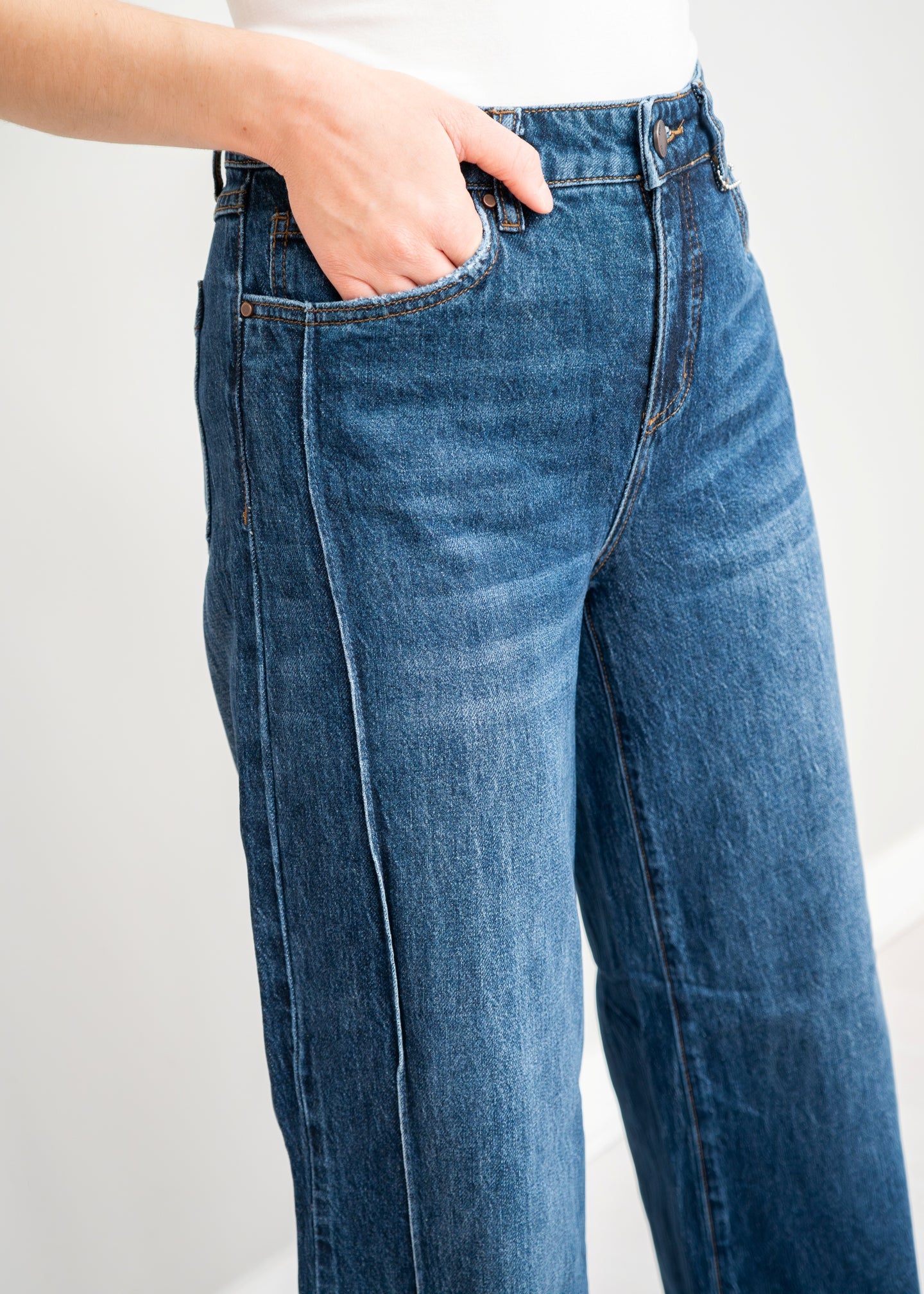 French Dressing Jeans - Mid Rise Wide Leg Jeans