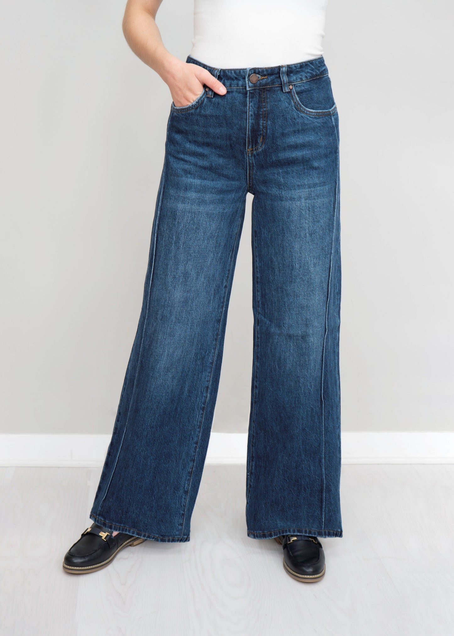 French Dressing Jeans - Mid Rise Wide Leg Jeans