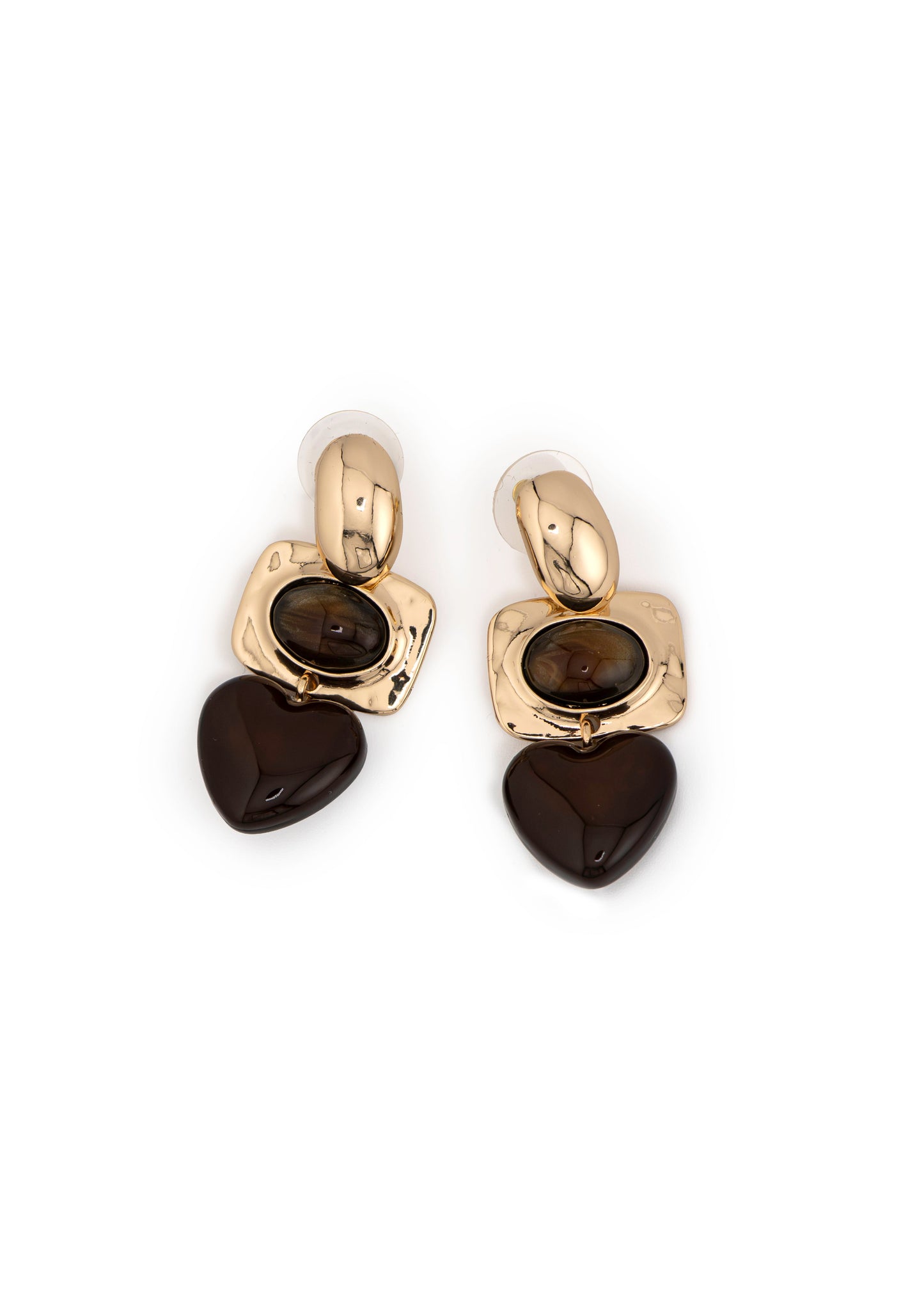 Drop Heart Earrings