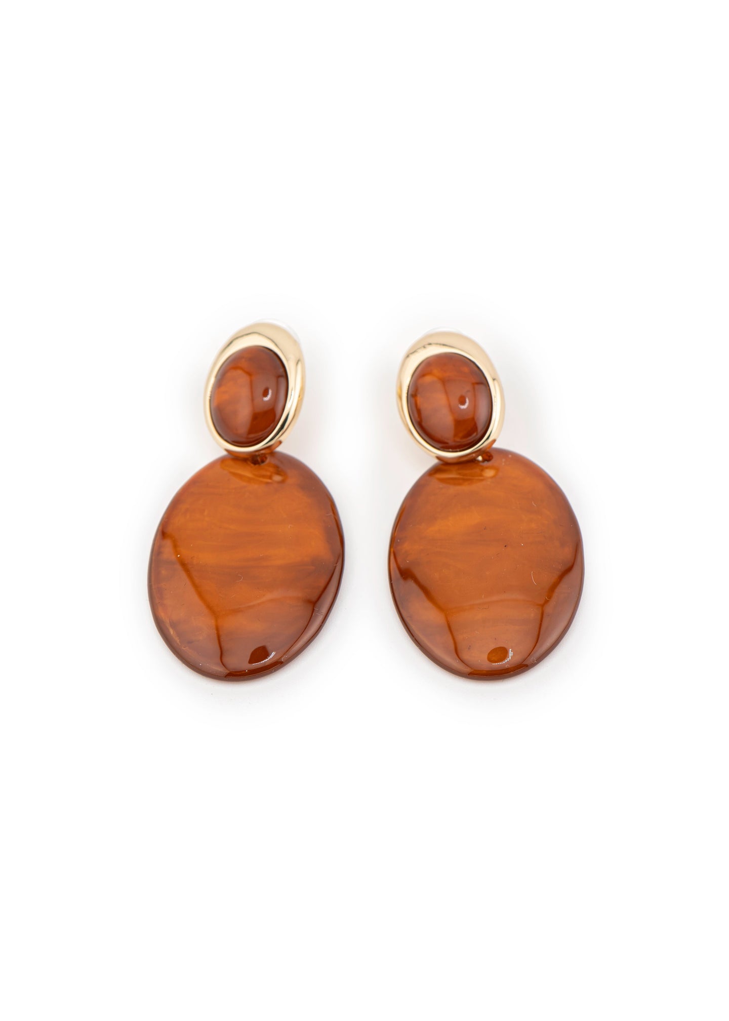 Burnt Orange Drop Earrings