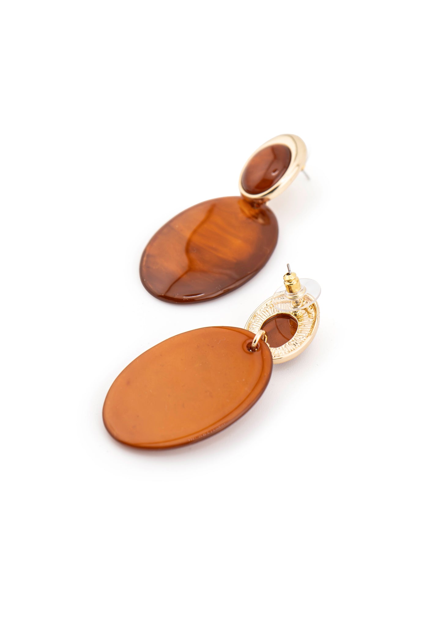 Burnt Orange Drop Earrings