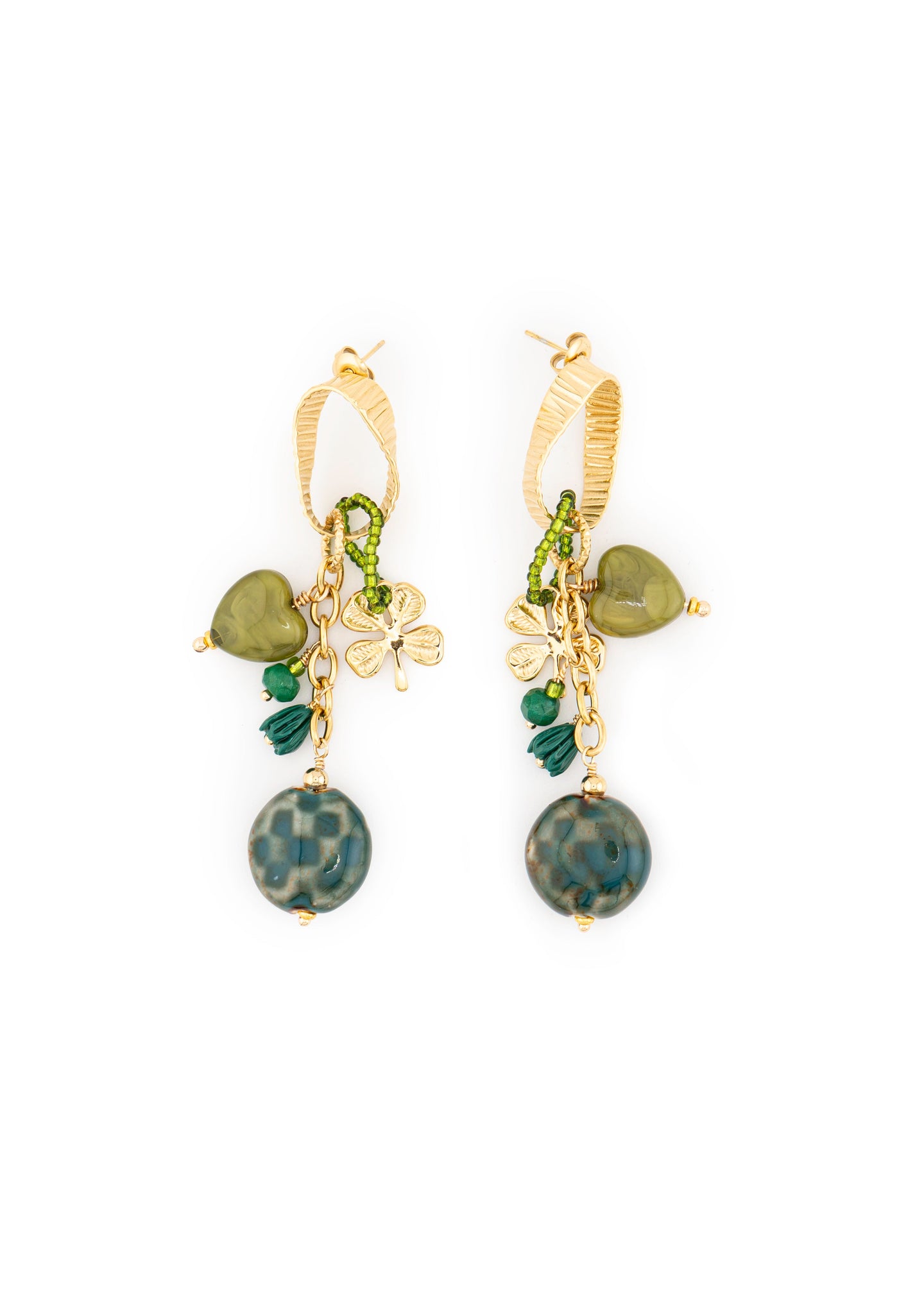 Lucky Drop Charm Earrings