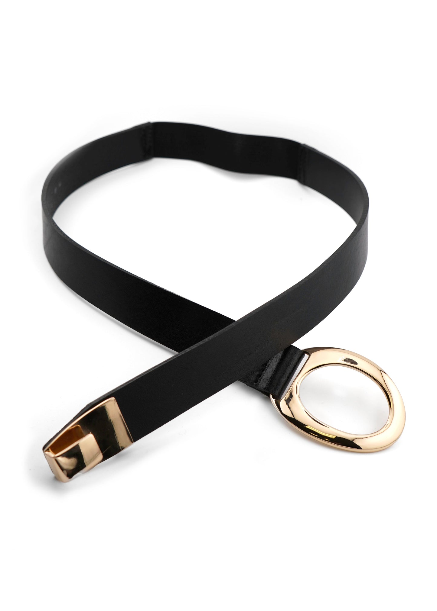 Landes - Oval Buckle Leather Clasp Belt