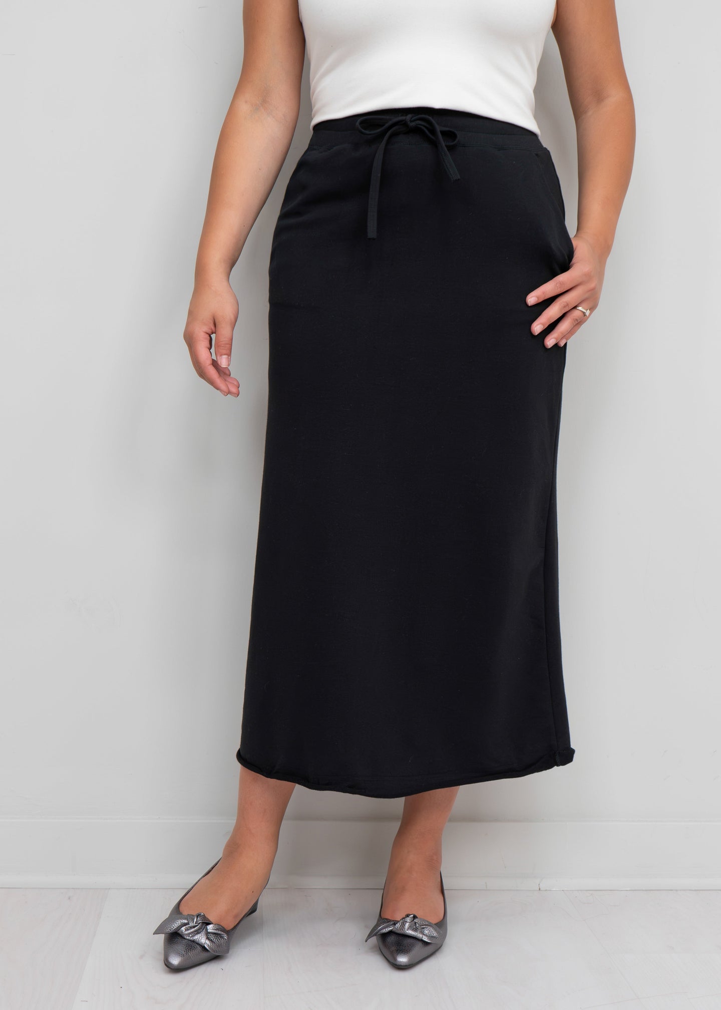Shepherd's - Cotton French Terry Rolled Hem Skirt