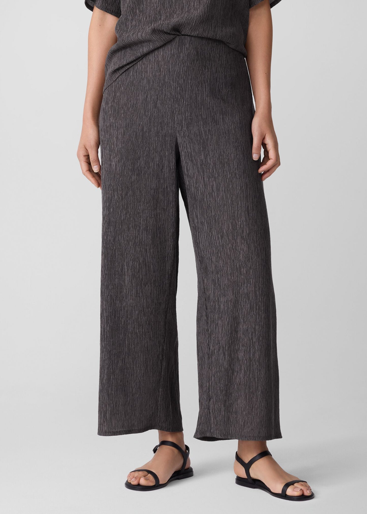Eileen Fisher - Woven Plissé Wide-Leg Pant