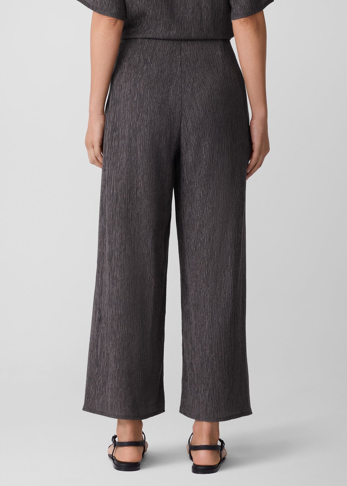 Eileen Fisher - Woven Plissé Wide-Leg Pant