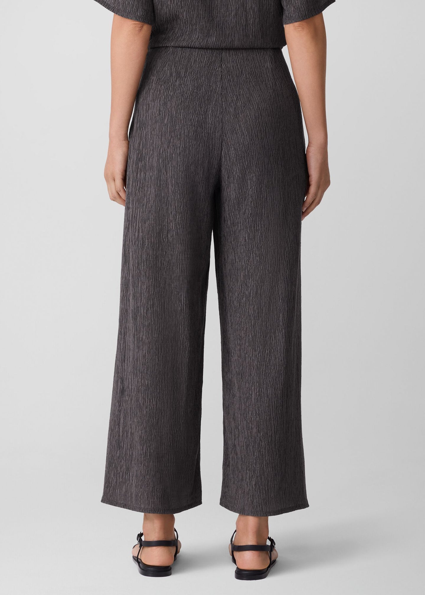 Eileen Fisher - Woven Plissé Wide-Leg Pant