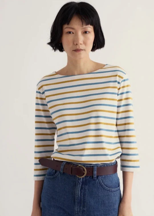 Seasalt - Sailor 3/4 Sleeve Multi Stripe Top