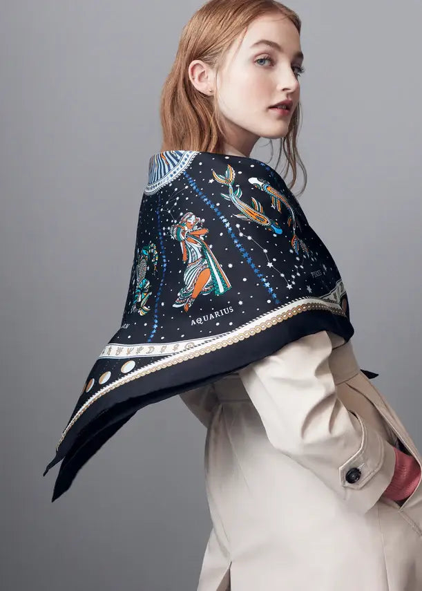 Echo - Written in the Stars Silk Square Scarf