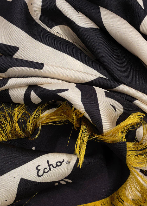 Echo - Park Paisley Oversized Silk Scarf