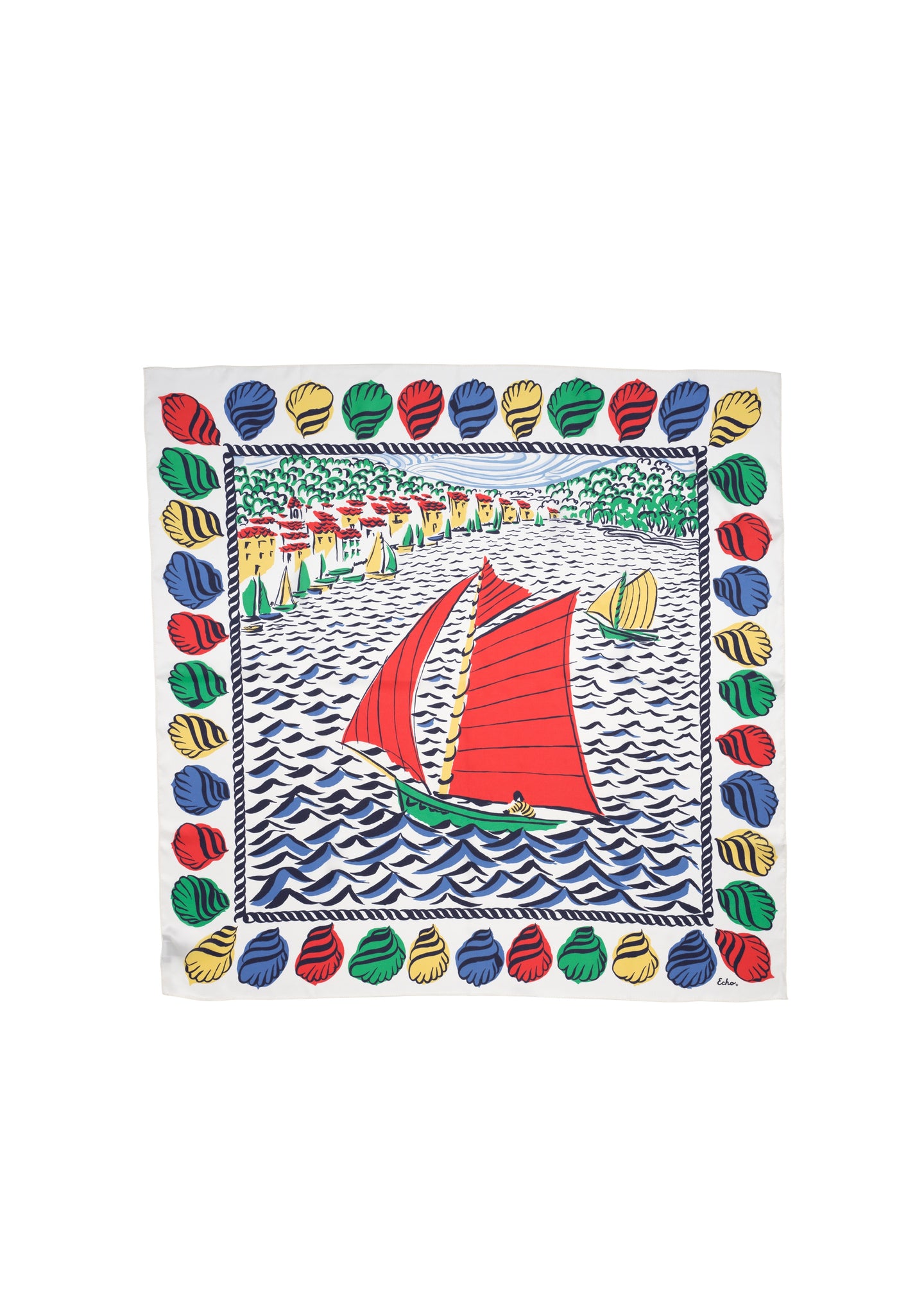 Echo - Sail Away Silk Square Scarf