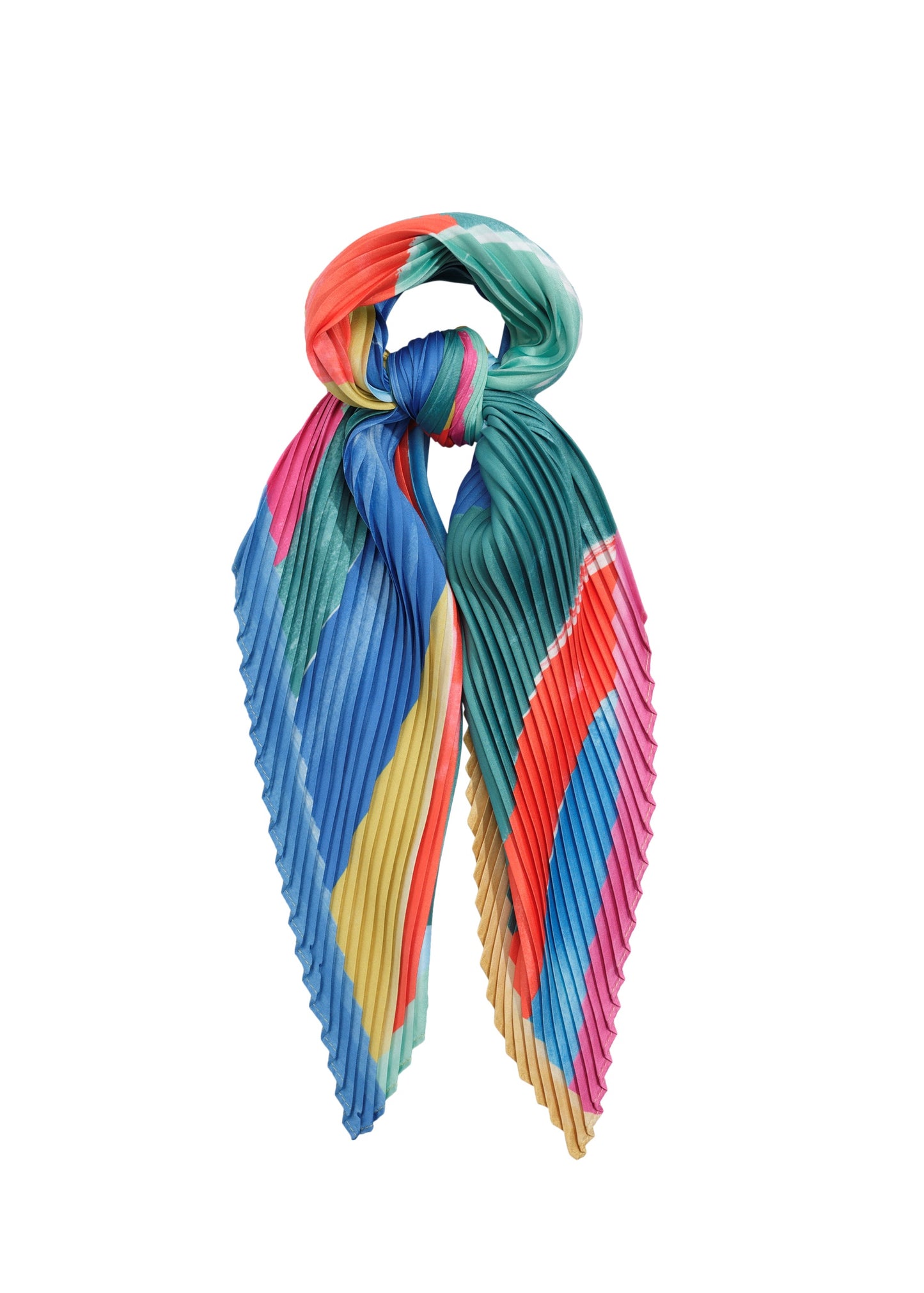 Echo - Painterly Composition Pleated Scarf