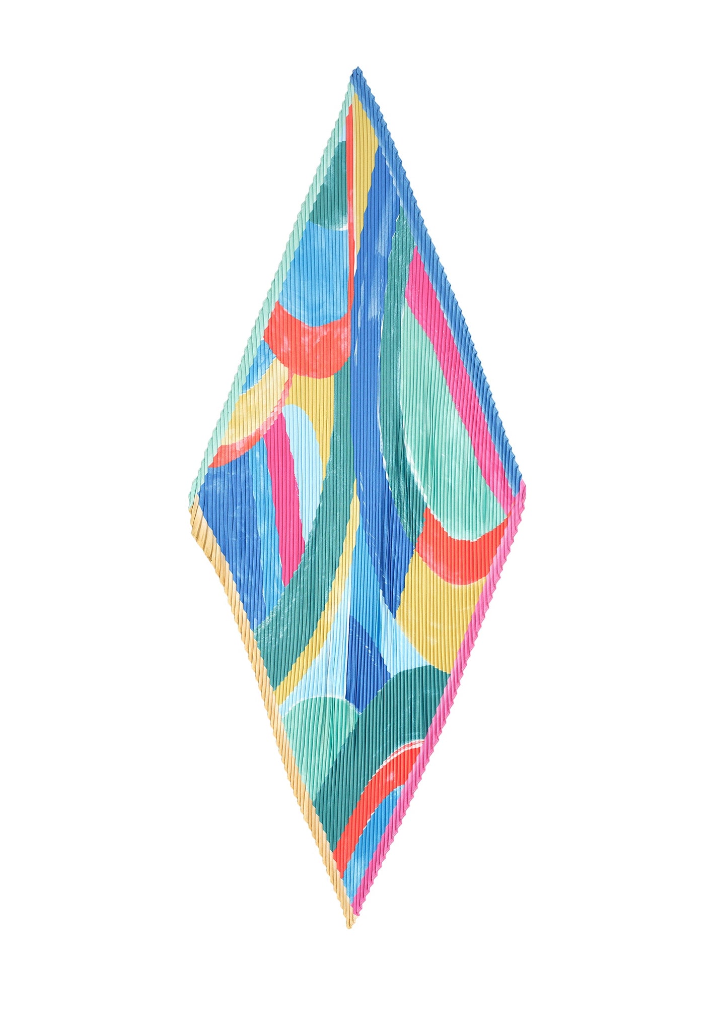 Echo - Painterly Composition Pleated Scarf