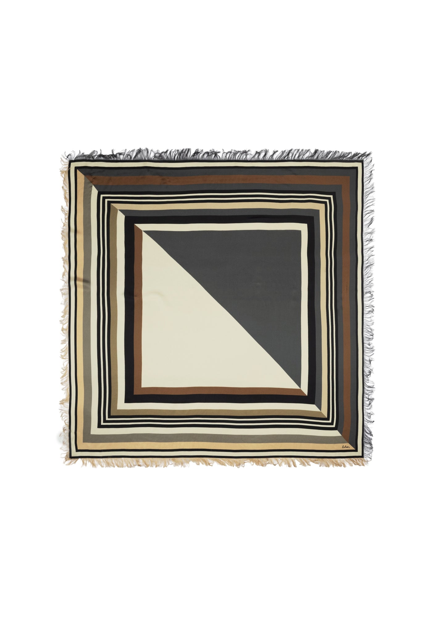 Echo - Half and Half Oversized Silk Square Scarf