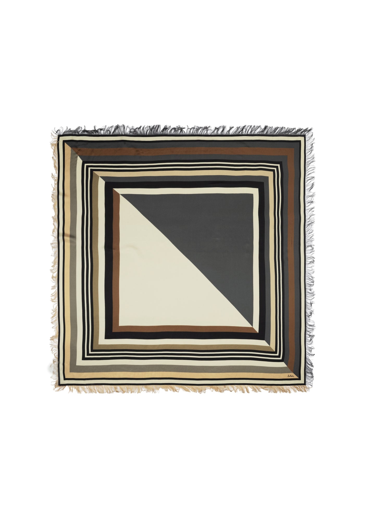 Echo - Half and Half Oversized Silk Square Scarf