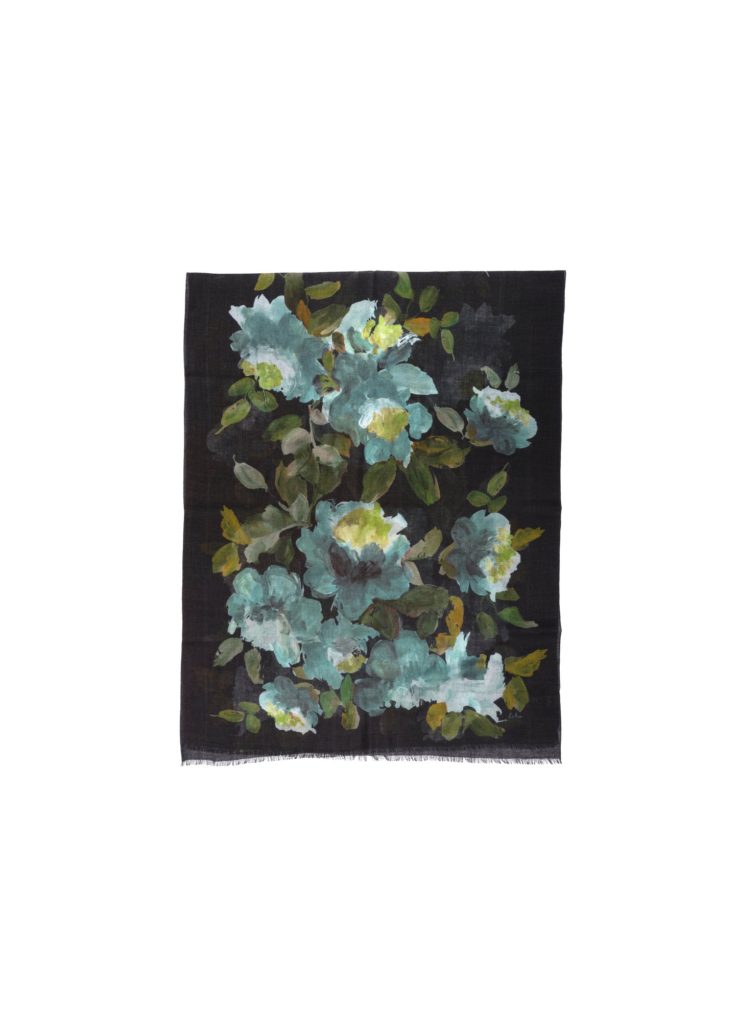 Echo - Wool Artist Floral Wrap