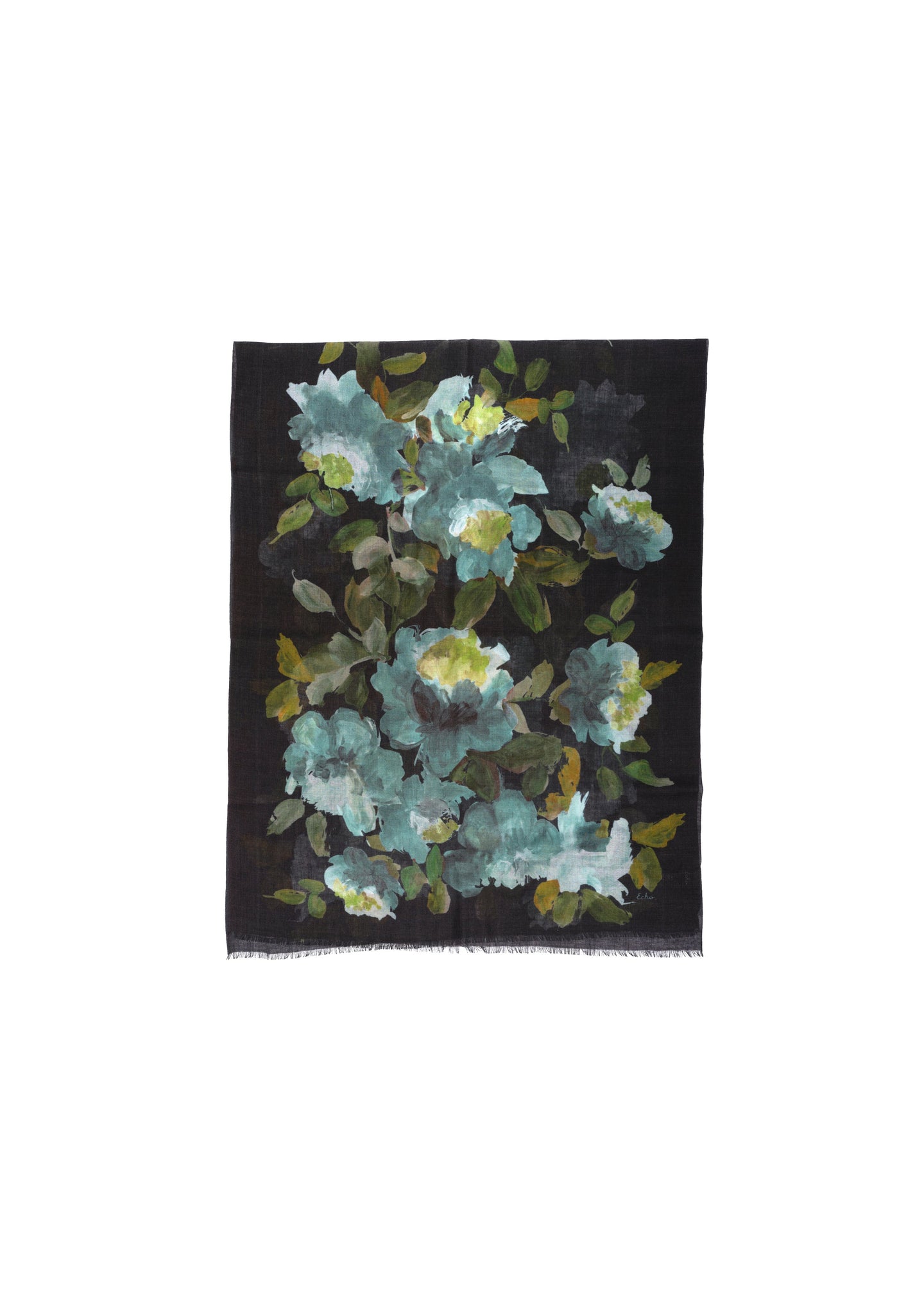 Echo - Wool Artist Floral Wrap