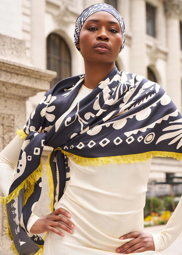 Echo - Park Paisley Oversized Silk Scarf