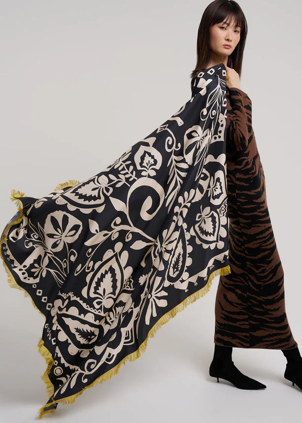 Echo - Park Paisley Oversized Silk Scarf