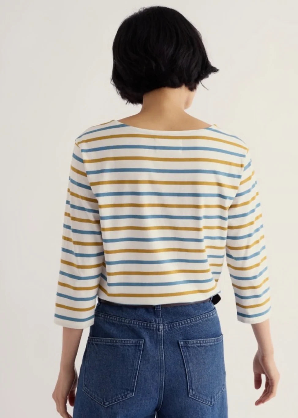 Seasalt - Sailor 3/4 Sleeve Multi Stripe Top