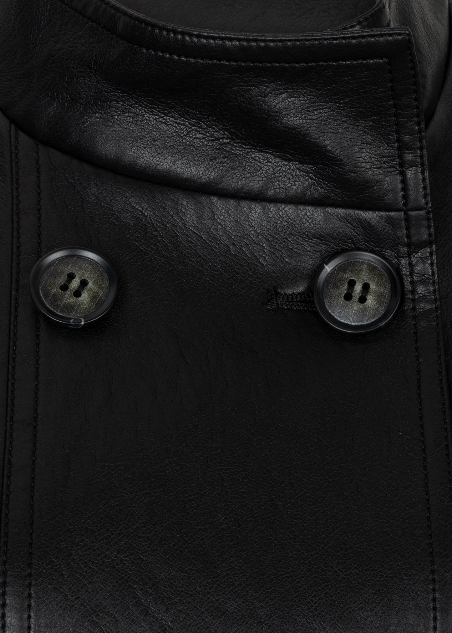 Esqualo - Gilet Balloon Double Breasted PU Crinkle