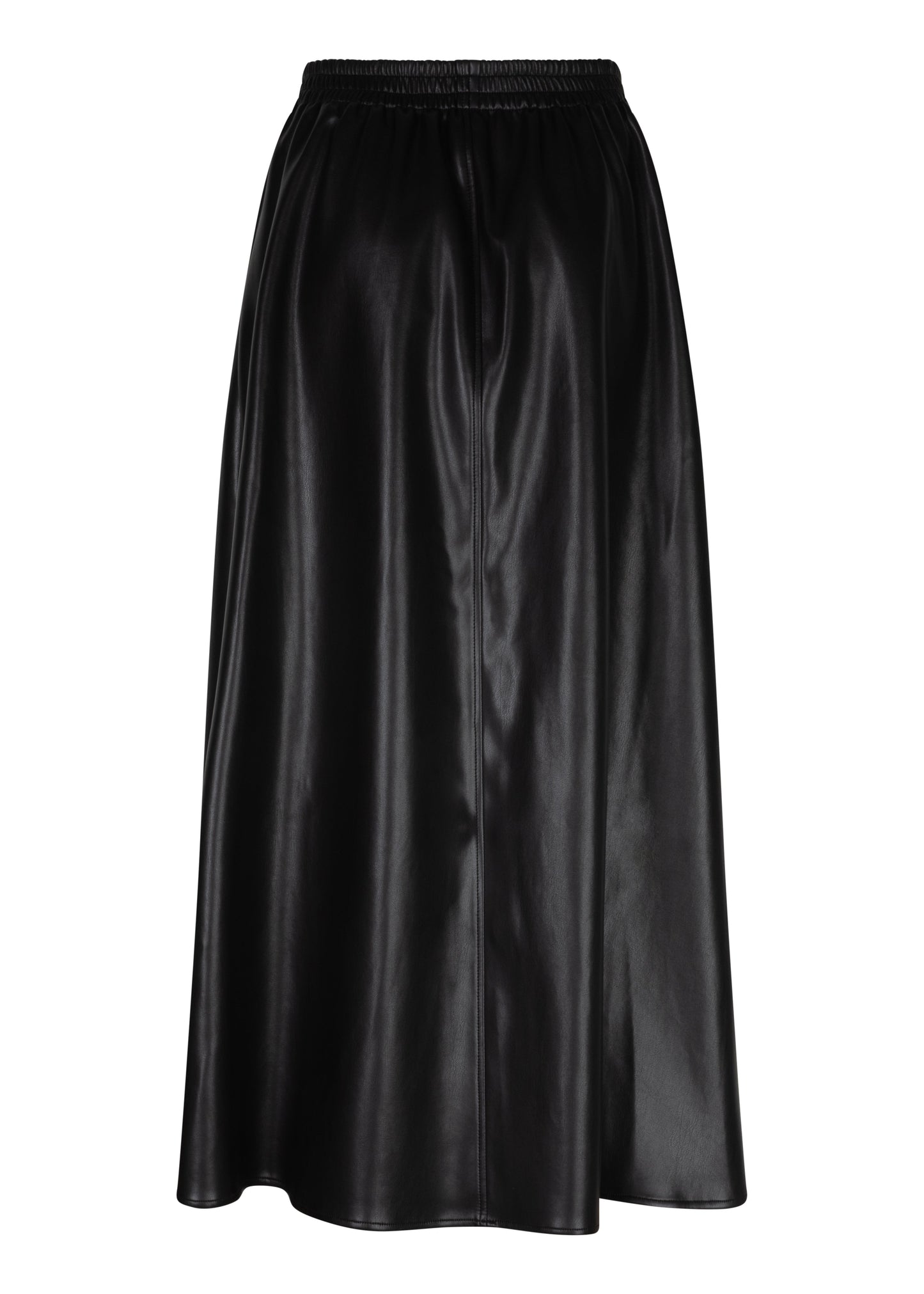 Esqualo - Wide Faux Leather Midi Skirt
