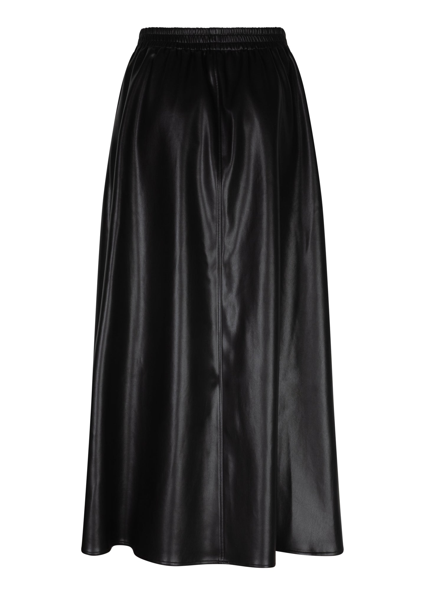 Esqualo - Wide Faux Leather Midi Skirt