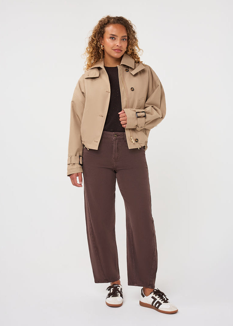 Esqualo - Short Hooded Trench Coat