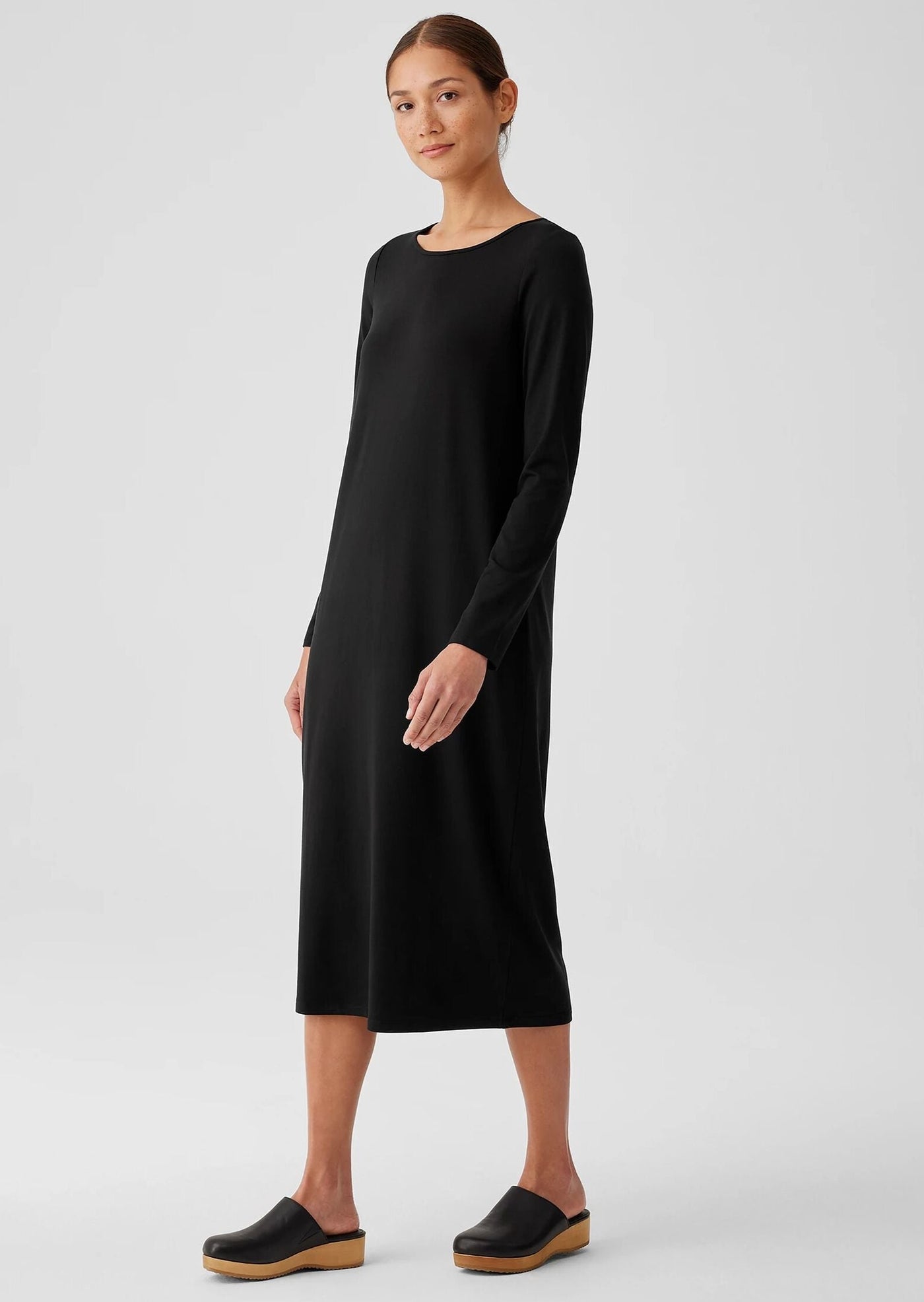 Eileen Fisher - Jewel Neck Slim Dress