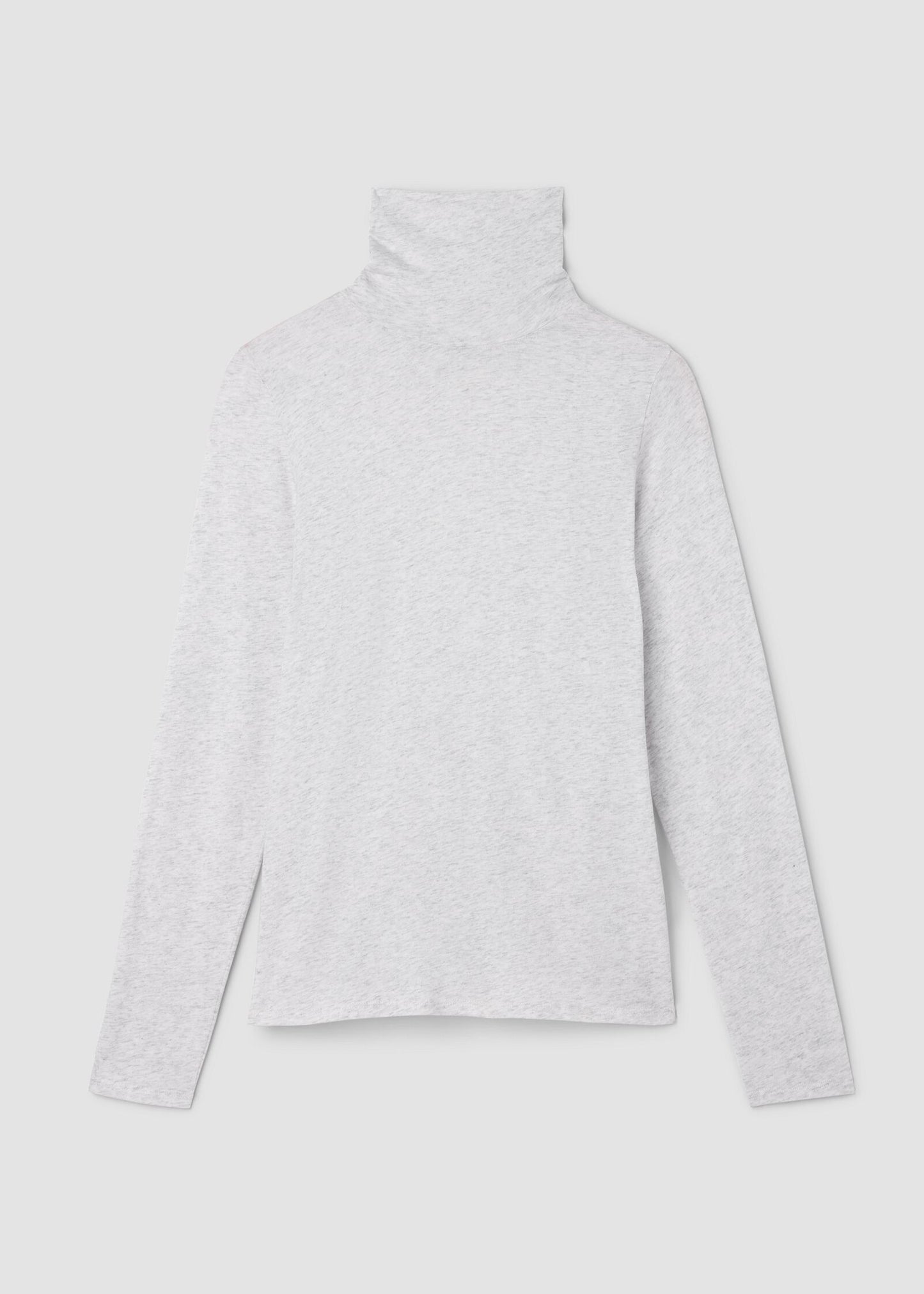 Eileen Fisher - Mélange Sheer Cotton Blend Knit Turtleneck Top