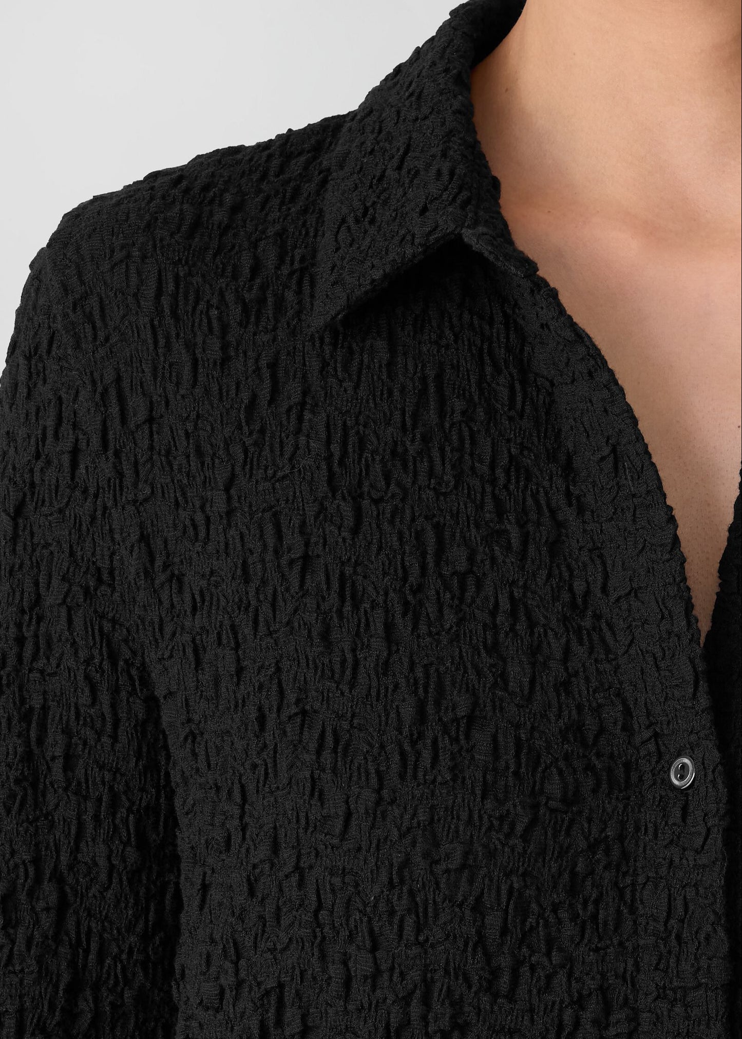Eileen Fisher - Bubble Jacquard Classic Collar Shirt