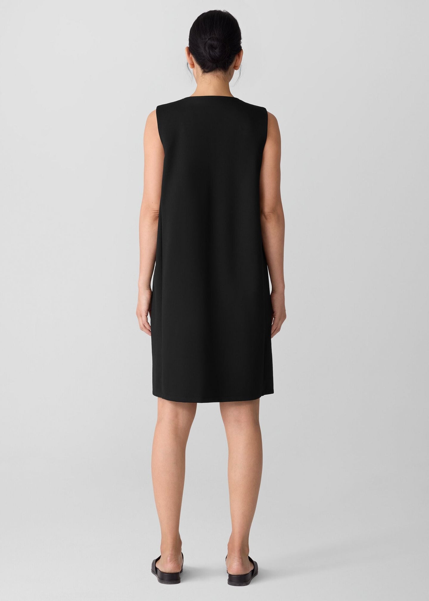 Eileen Fisher - Lightweight Ponte Split Neck Dress