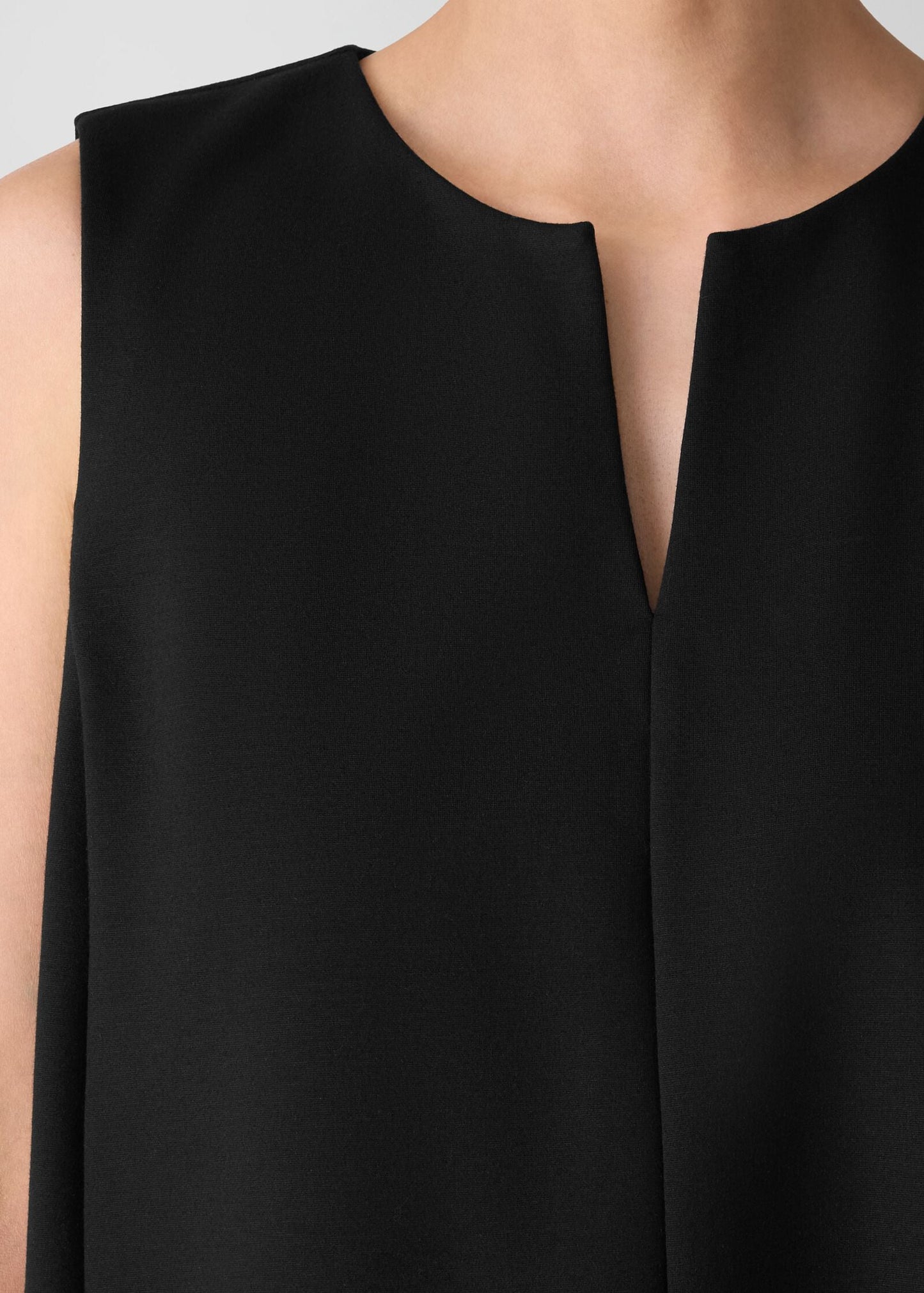 Eileen Fisher - Lightweight Ponte Split Neck Dress