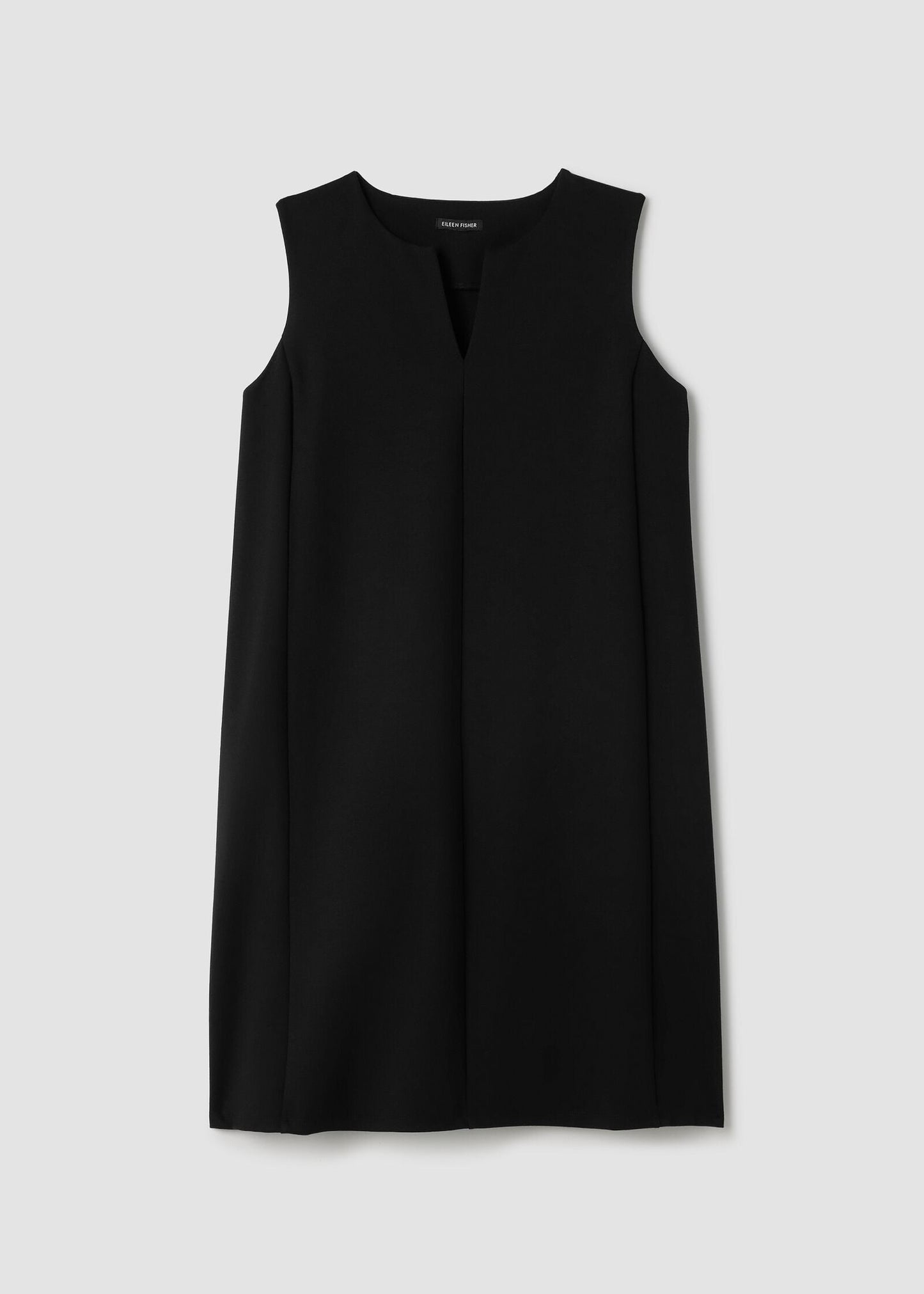 Eileen Fisher - Lightweight Ponte Split Neck Dress