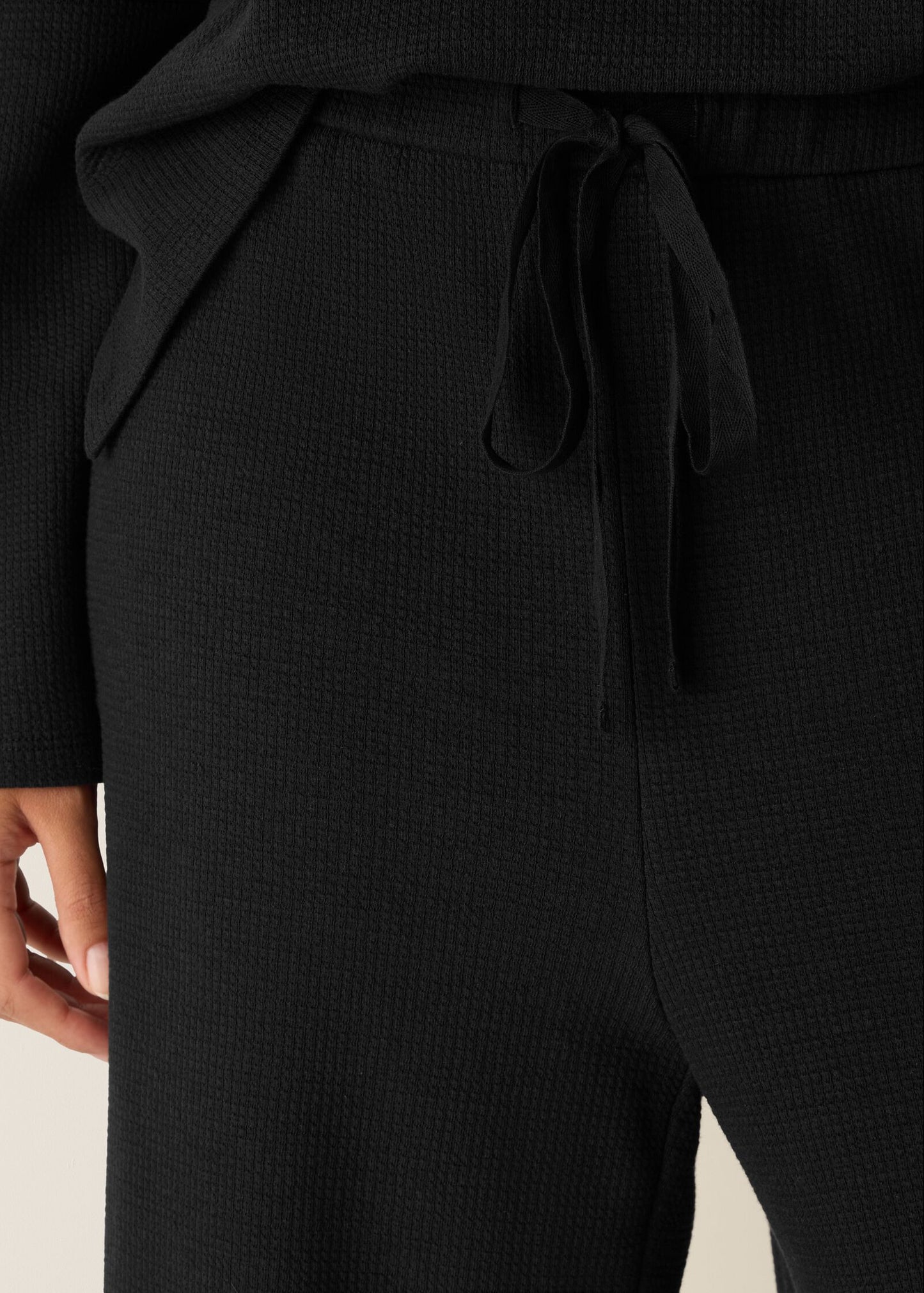 Eileen Fisher - Waffle Cotton Blend Doubleknit Wide-Leg Pant