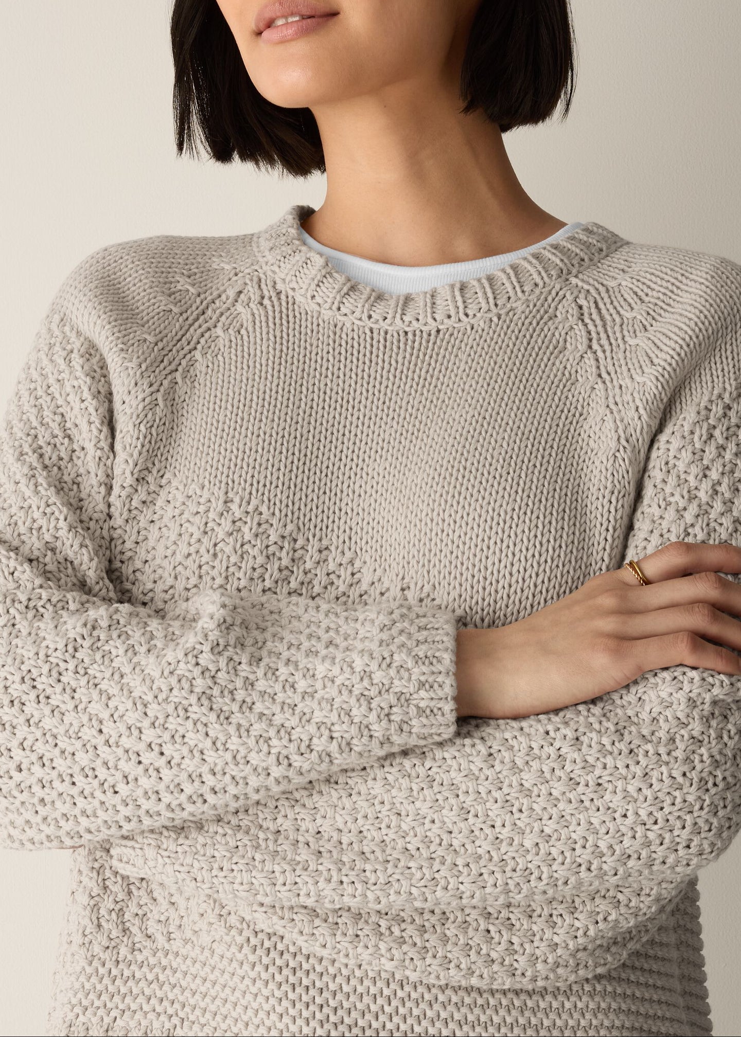 Eileen Fisher - Peruvian Organic Cotton Cord Crew Neck Top