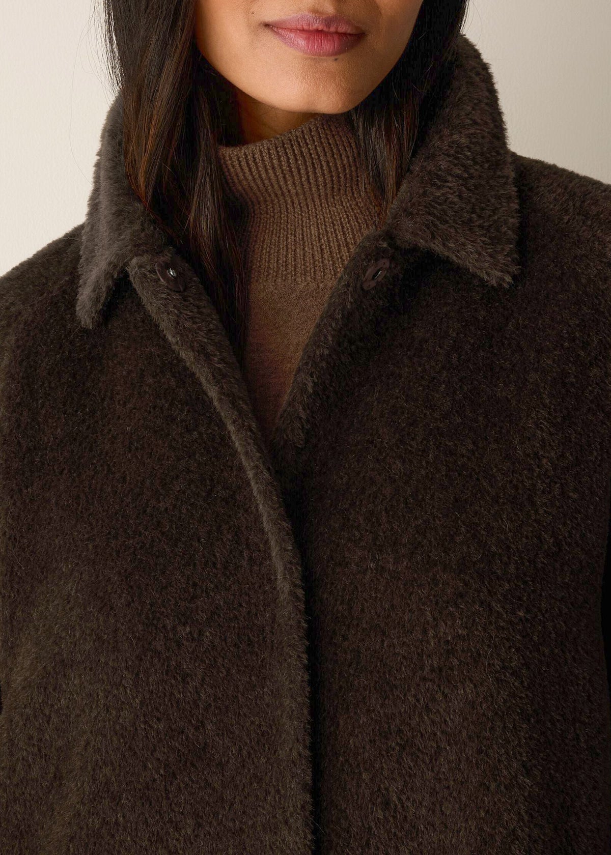 Eileen Fisher - Classic Collar Raglan Wool Coat