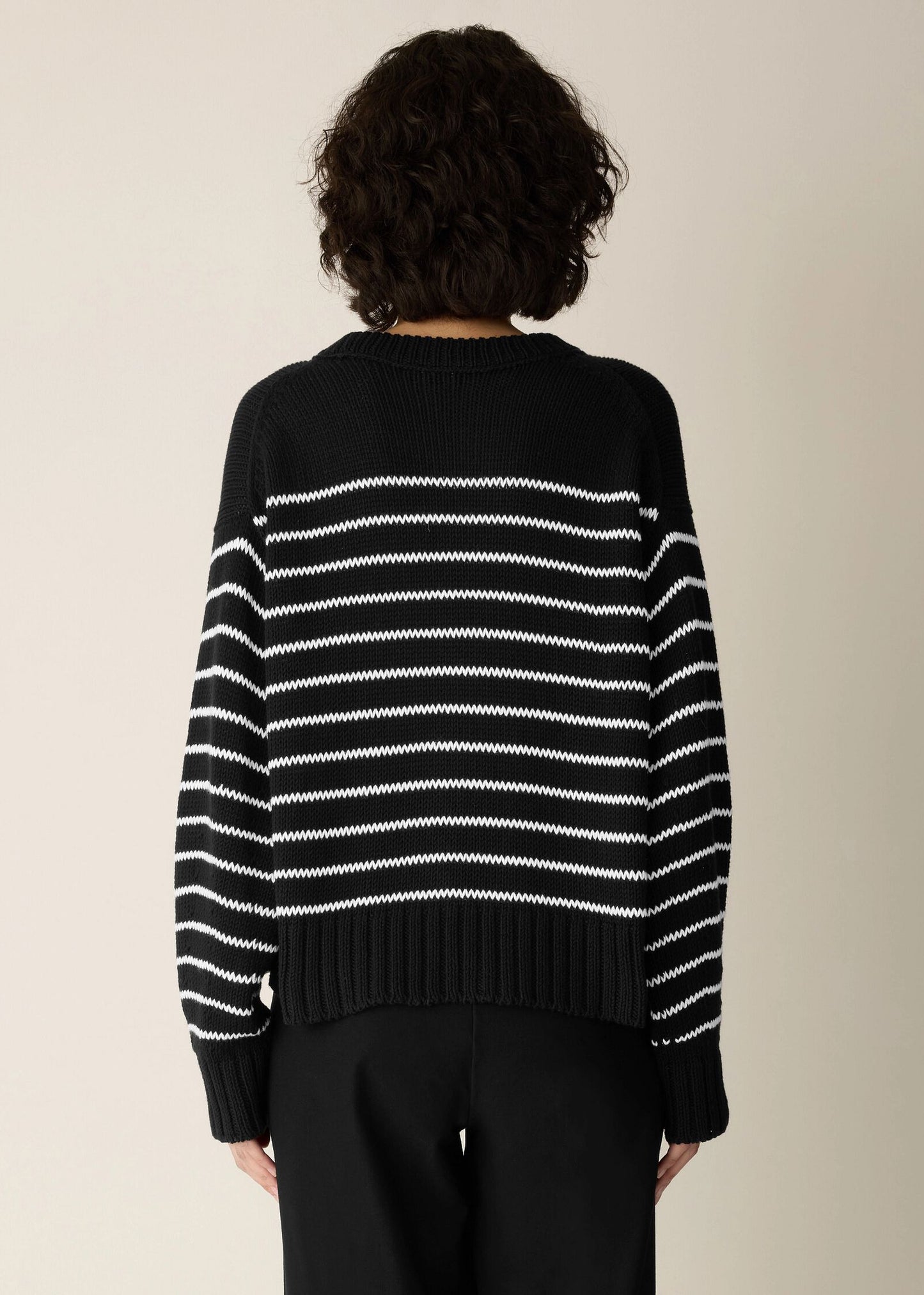 Eileen Fisher - Peruvian Organic Cotton Cord Crew Neck Striped Top