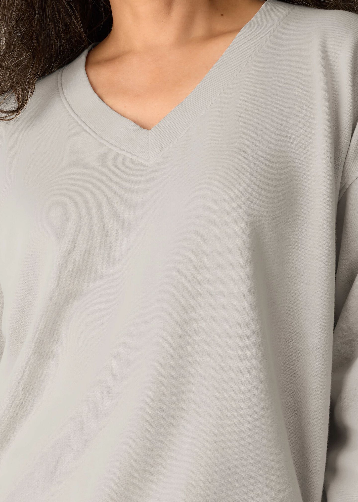 Eileen Fisher - Garment-Dyed Organic Cotton Terry V-Neck Top