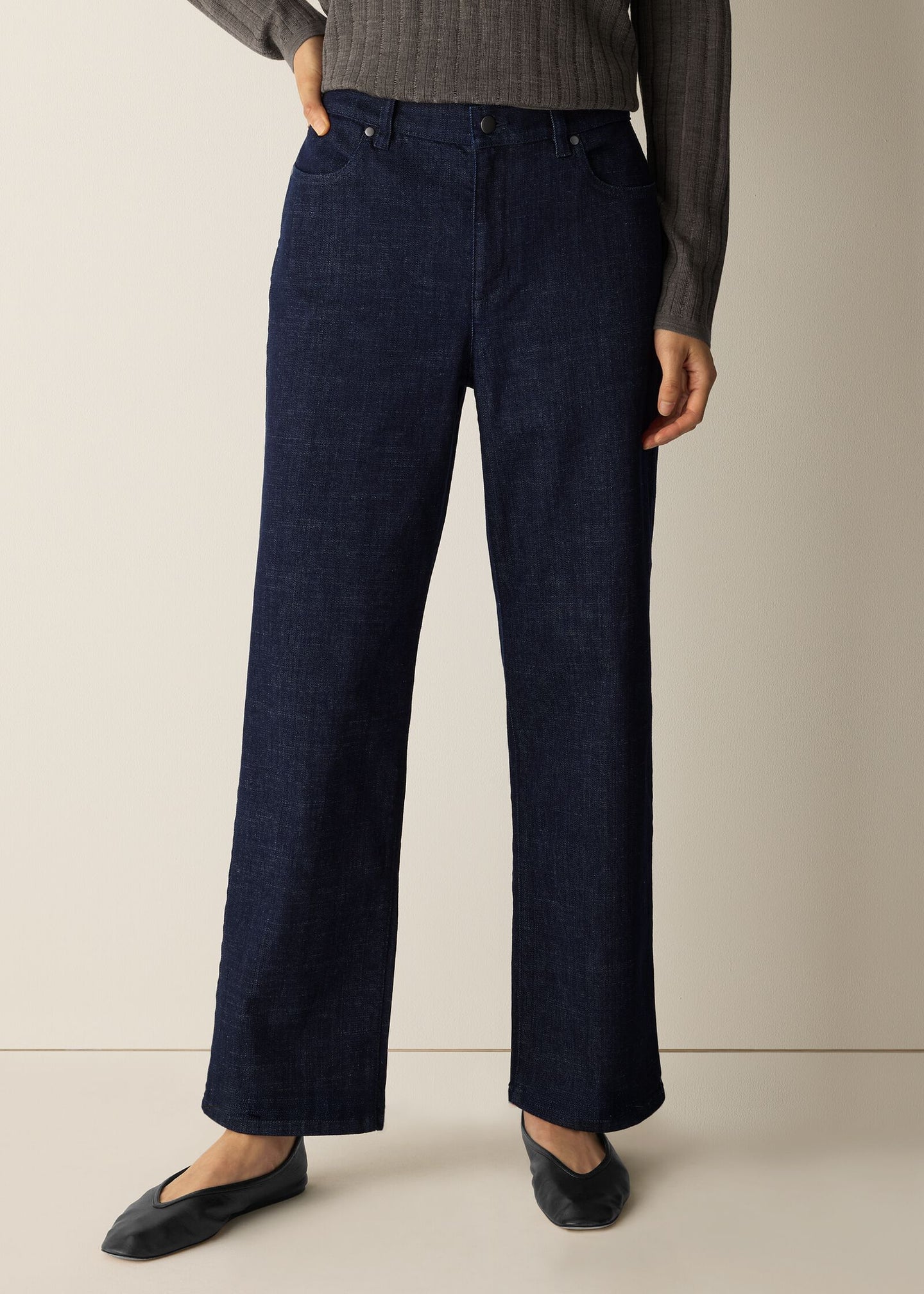 Eileen Fisher - Cotton Stretch Denim Straight Jean