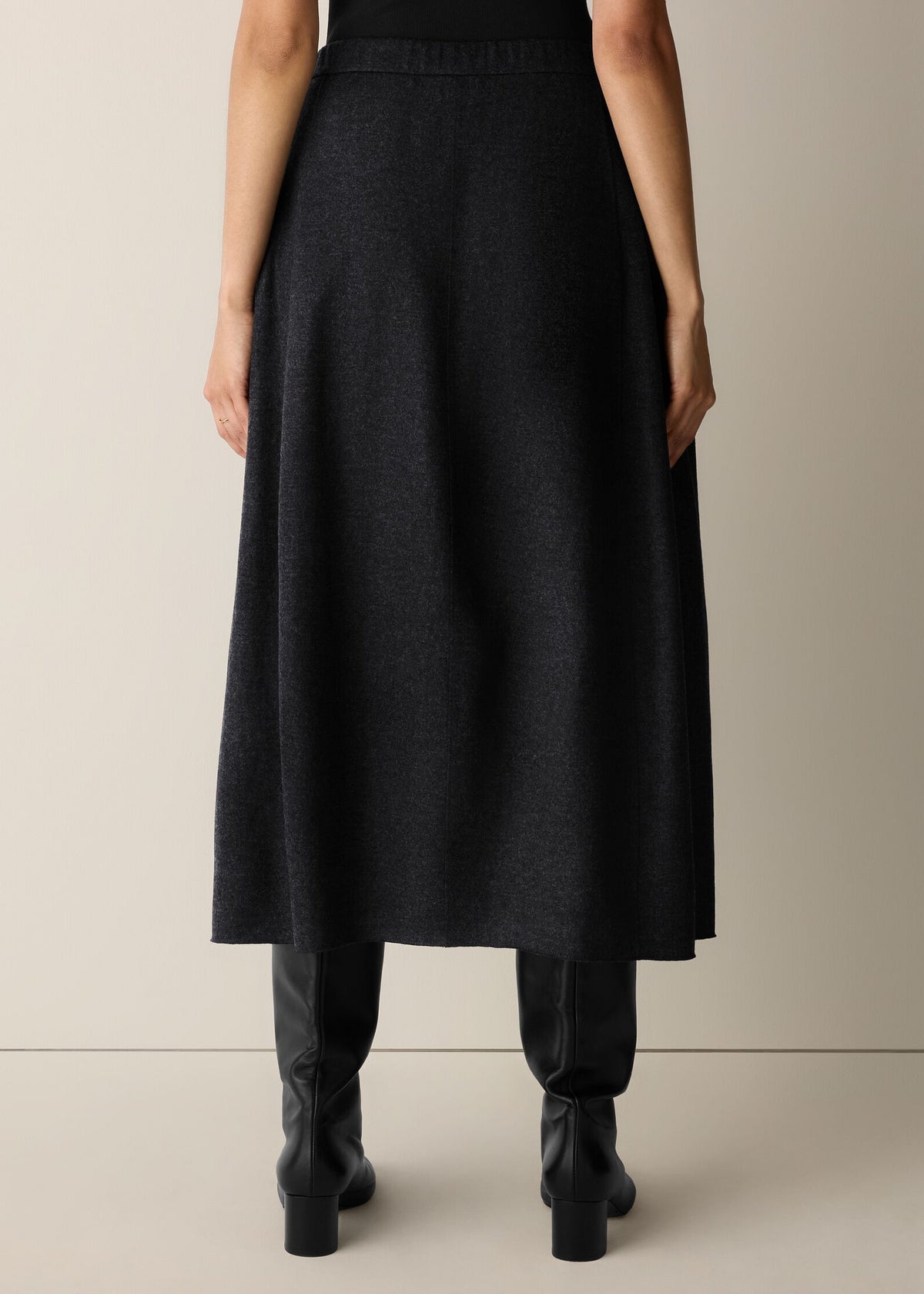 Eileen Fisher - Full Length Wool Lantern Skirt