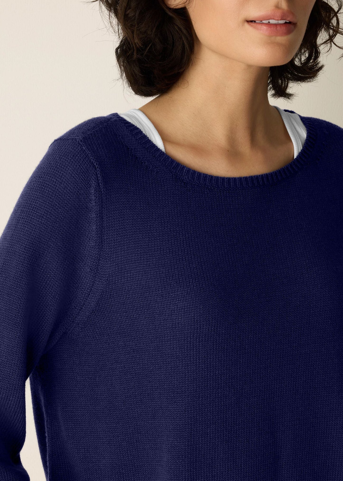 Eileen Fisher - Peruvian Cotton Blend Bateau Neck Top