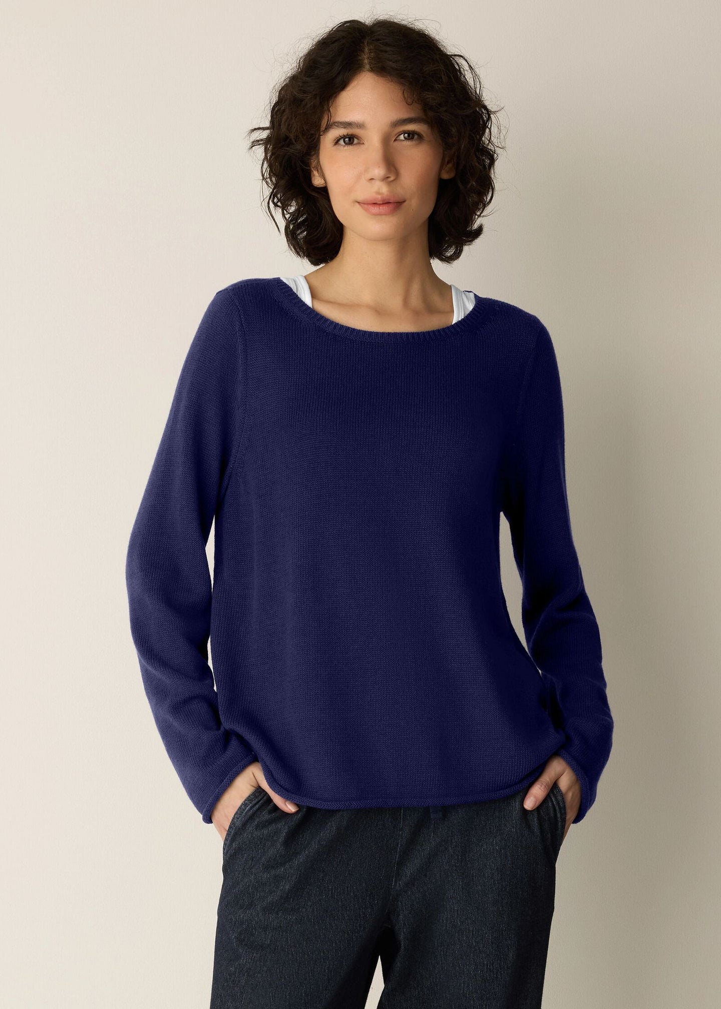 Eileen Fisher - Peruvian Cotton Blend Bateau Neck Top