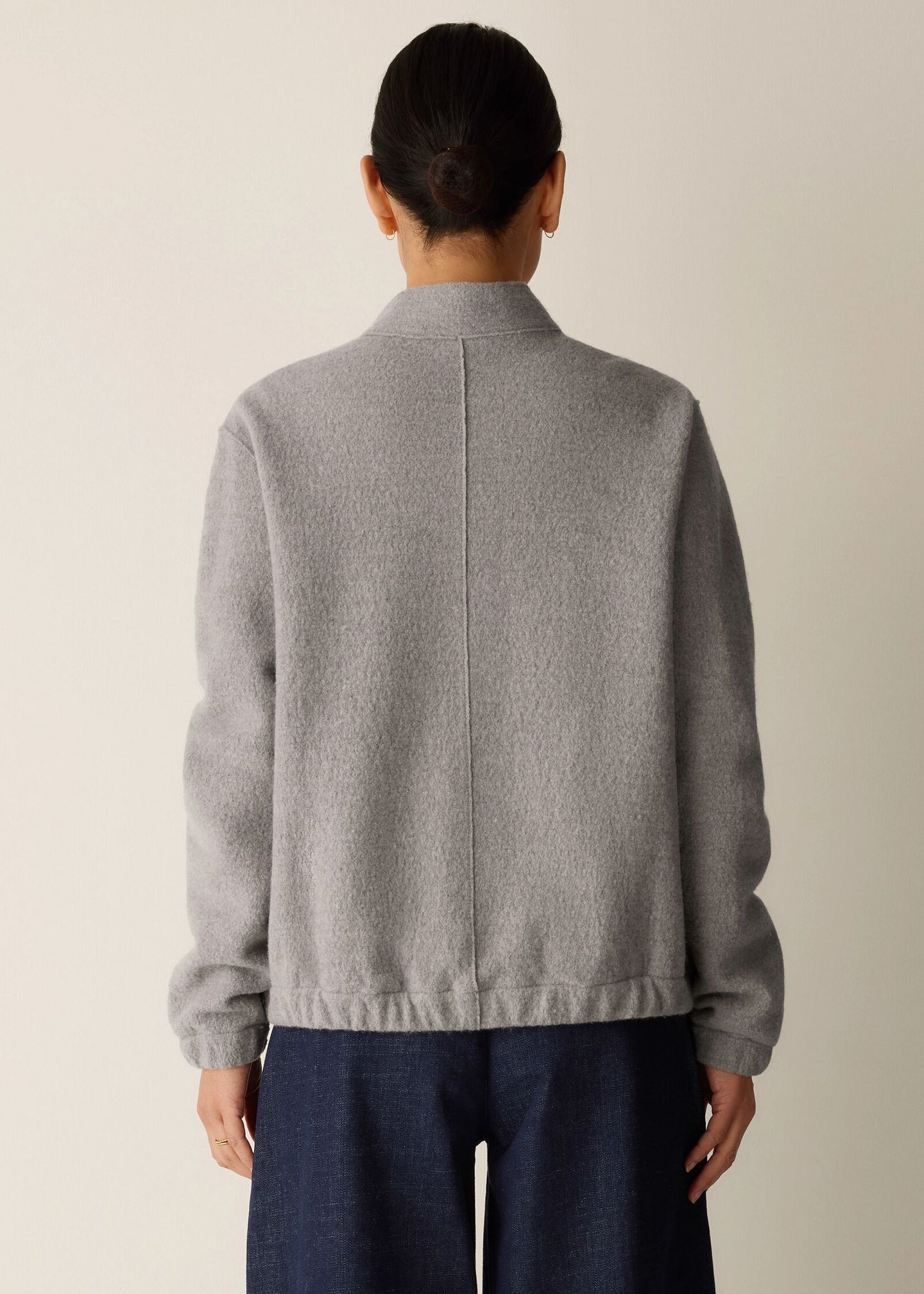 Eileen Fisher - Lightweight Boiled Wool Flight Jacket in Regenerative Wool