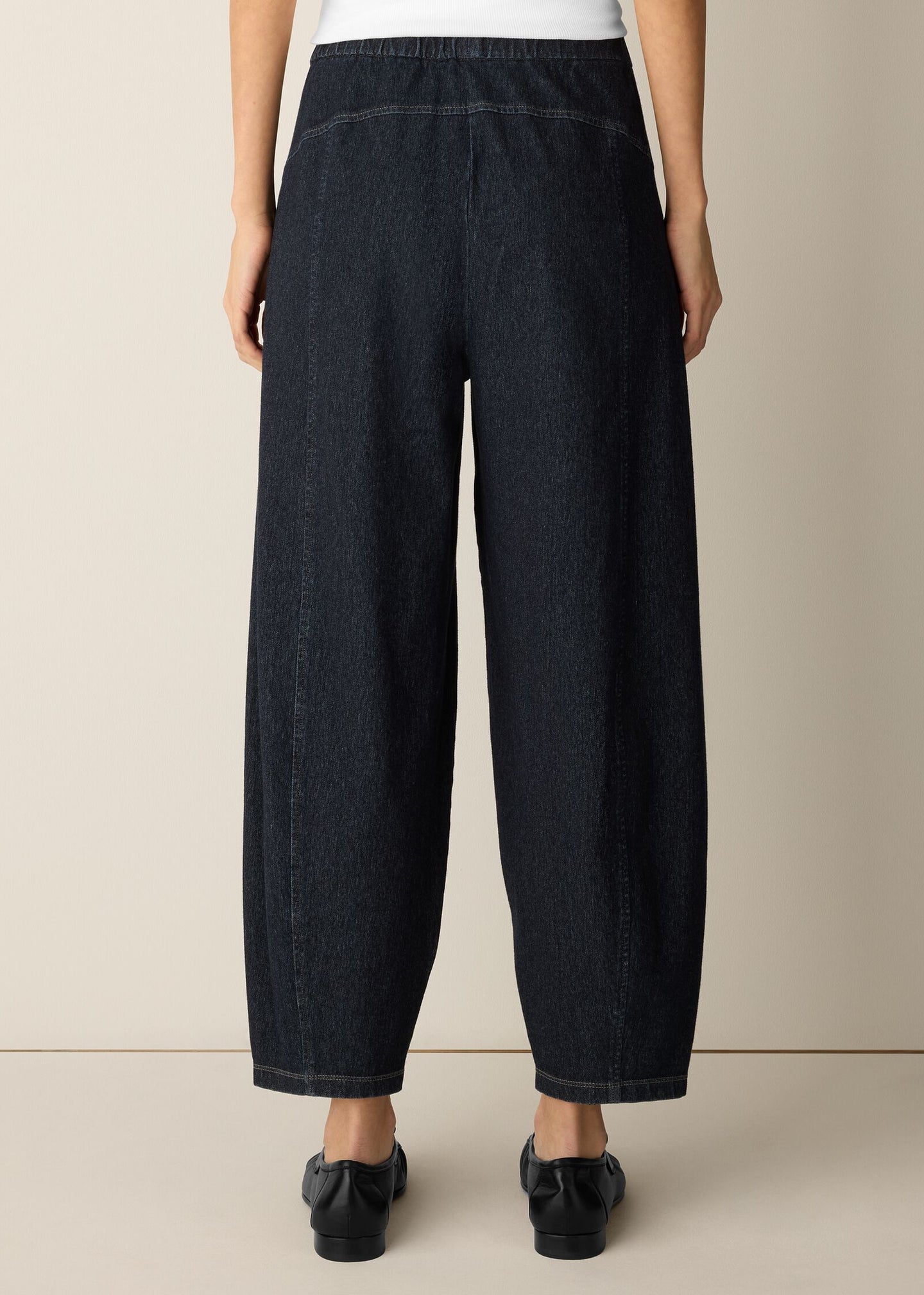 Eileen Fisher - Cotton Indigo Knit Denim Lantern Pant