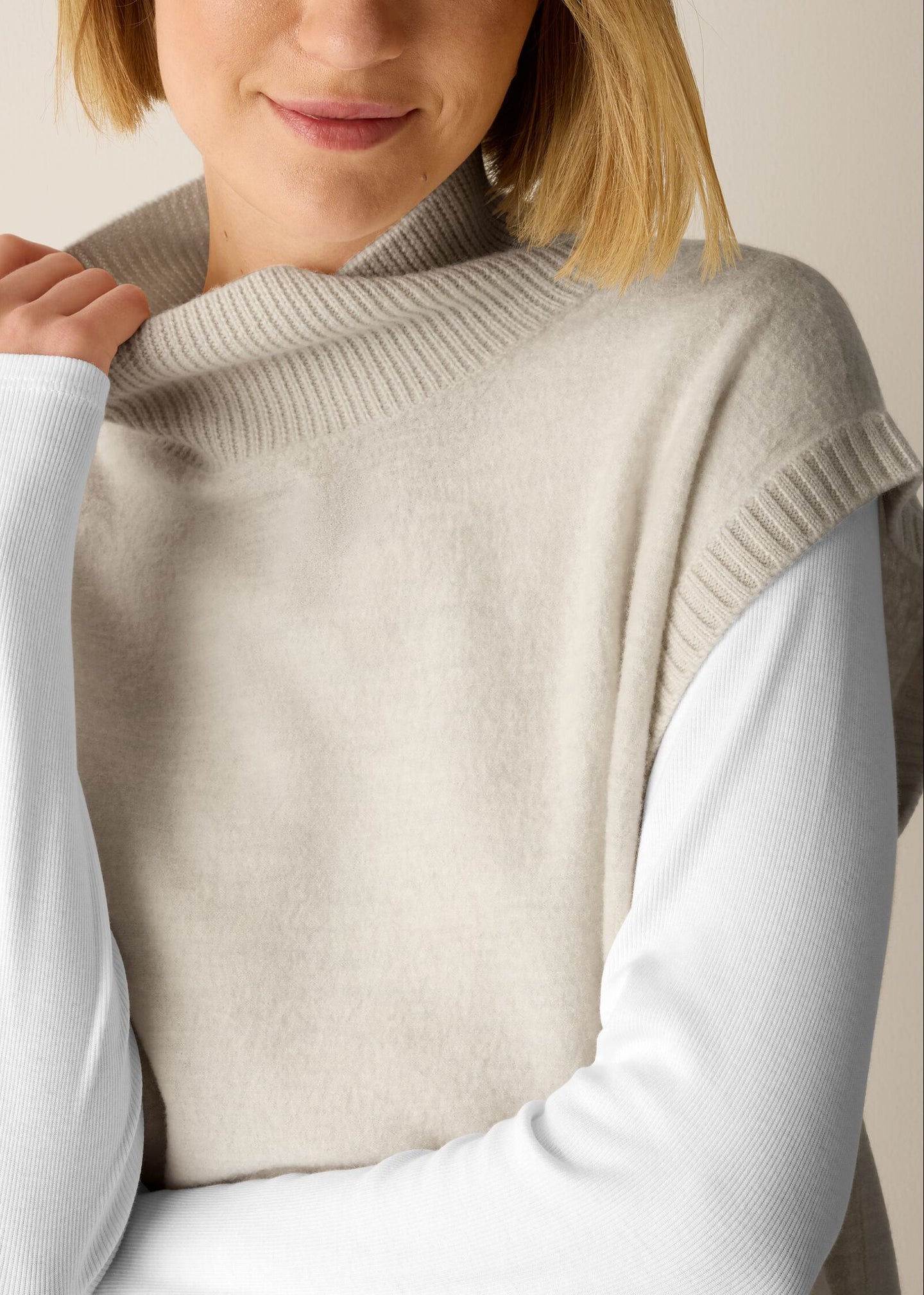 Eileen Fisher - Fine Felted Wool Turtleneck Top in Regenerative Wool