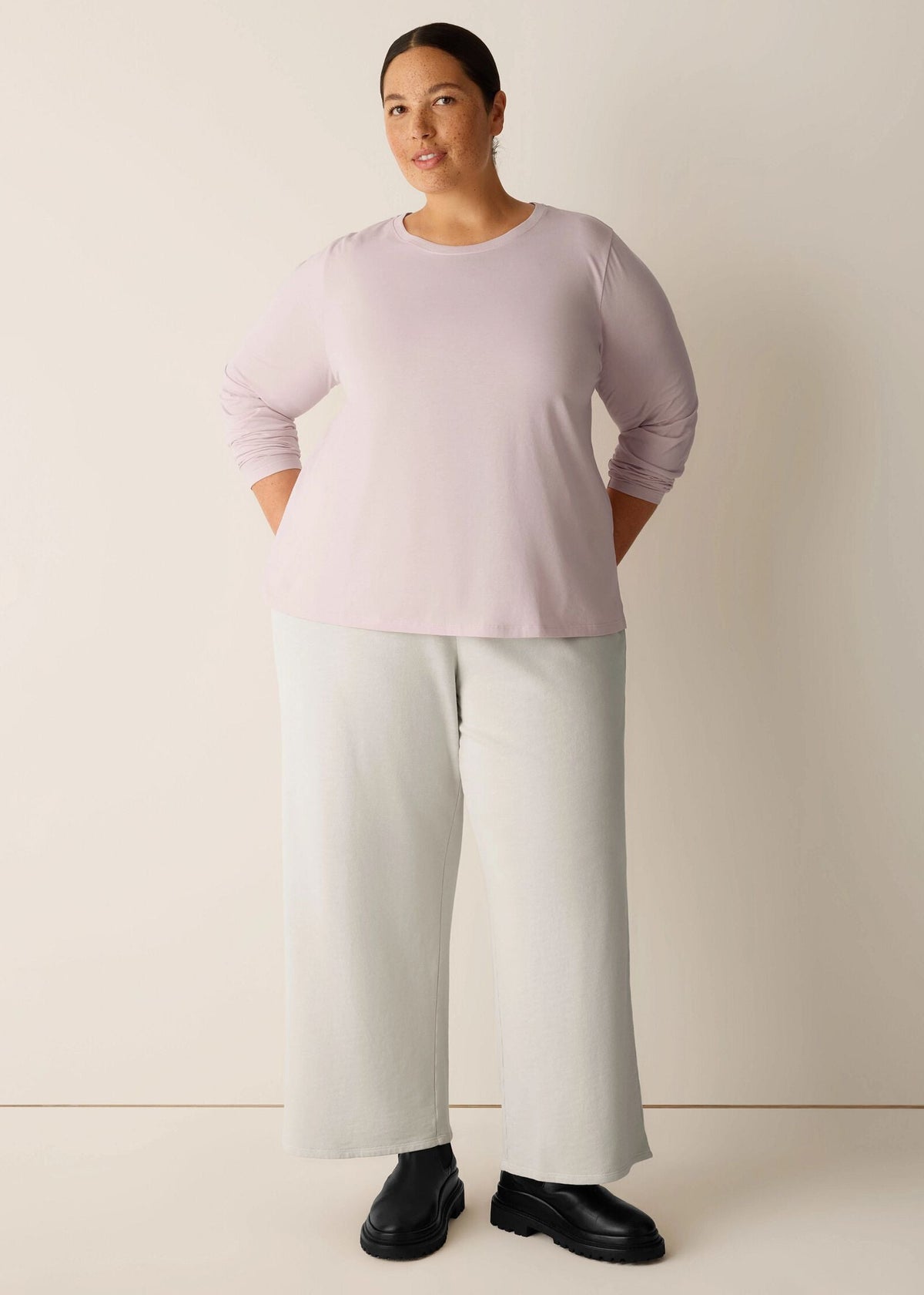 Eileen Fisher - Organic Pima Cotton Jersey Long-Sleeve Tee
