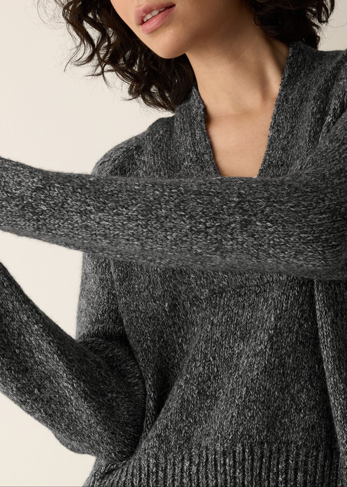 Eileen Fisher - Peruvian Baby Alpaca & Cotton V-Neck Top